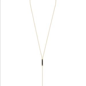 Kendra Scott Jewelry - Lily Y Necklace with black drusy (NEVER WORN) Kendra Scott Jewelry - Lily Y Necklace with black drusy (NEVER WORN)